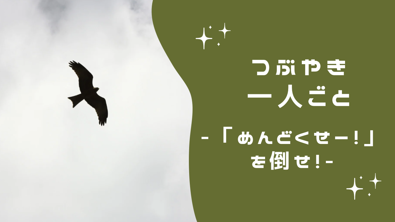 つぶやき　めんどくセー！を倒せ